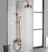 MIRODEMI® Bronze Rainfall Shower Mixer Faucet Wall Mounted System With Handshower Bowl-shaped shower head