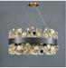 MIRODEMI® Luxury black/gold crystal chandelier Black / 23.6'' / Warm light (3000K)