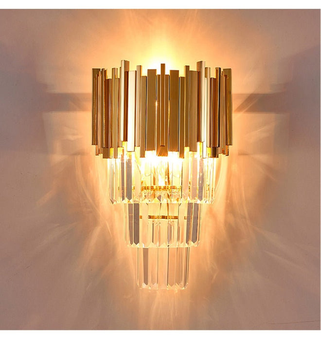 MIRODEMI® Luxury crystal wall light for bedroom, bedside
