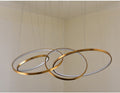 MIRODEMI® Large ring stainless steel light fixture for living room, hall, staircase, foyer, stairwell