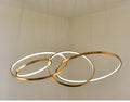MIRODEMI® Large ring stainless steel light fixture for living room, hall, staircase, foyer, stairwell