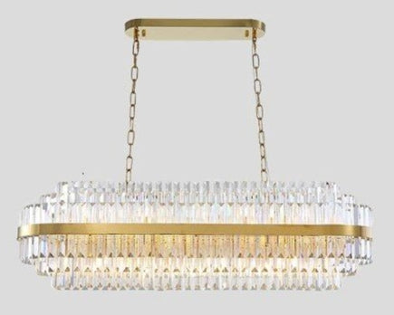 MIRODEMI® Modern crystal oval gold chandelier