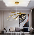MIRODEMI® Large ring stainless steel light fixture for living room, hall, staircase, foyer, stairwell