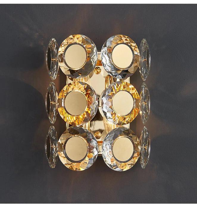 MIRODEMI® New gold oval modern crystal wall lamp Warm light (3000K)