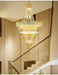 MIRODEMI® Gold crystal chandelier for living room, staircase, lobby, stairwell 23.6'' / Warm Light / Dimmable