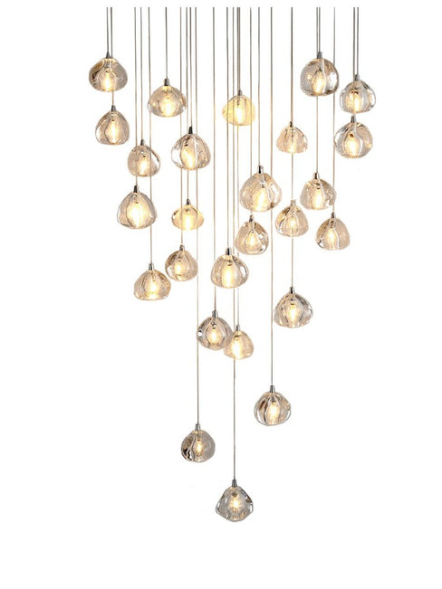MIRODEMI® Hanging modern crystal lamp for staircase, living room, stairwell