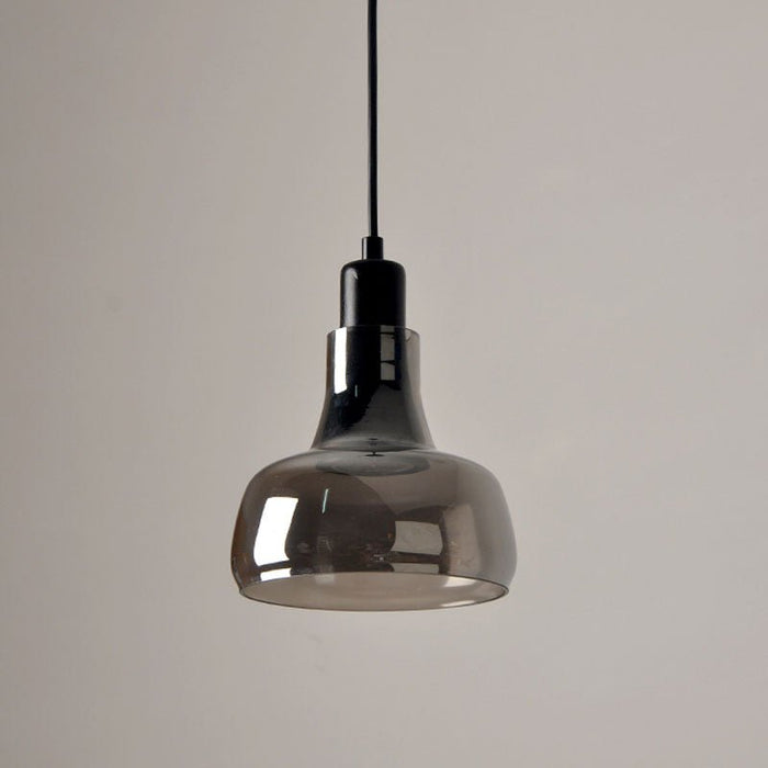 MIRODEMI® Retro Pendant Lamp made of Smoky Gray Glass for Dining Room, Kitchen Warm light / B