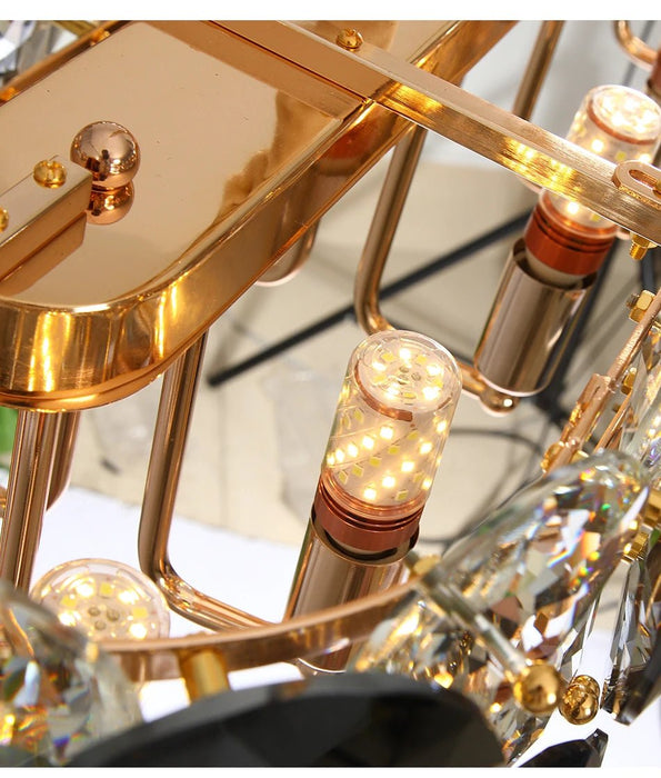 MIRODEMI® Chandelier luxury round gold home decoration