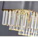 MIRODEMI® Gold/black rectangle modern chandelier