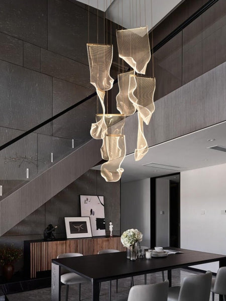 MIRODEMI® Luxury modern led light chandelier for staircase, living room, foyer, stairwell