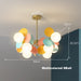 MIRODEMI® Multicolored Flower-Branch Shaped Chandelier Multicolored 8Ball / Cool Light