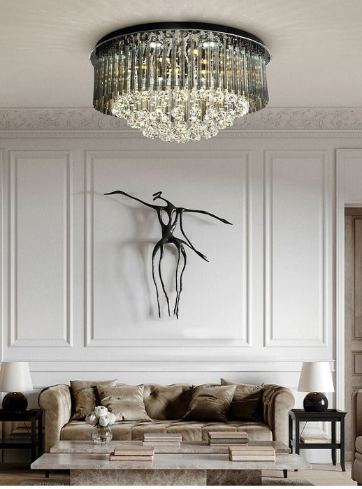 MIRODEMI® Black modern ceiling chandelier - Mirodemi 19.5'' / Warm light (3000K) / Dimmable