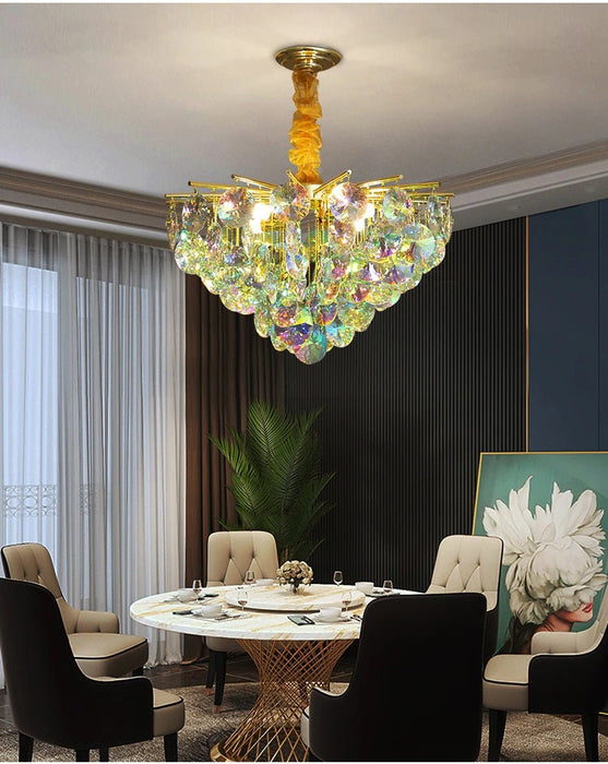 MIRODEMI® Colorful crystal home lighting for living room, bedroom. 17.7'' / Warm Light