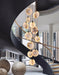 MIRODEMI® Modern Marble ring chandelier for living room, staircase, lobby, stairwell 15 Lights / Warm Light / Dimmable