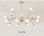 MIRODEMI® Glass Globe Shaped Chandelier with Molecular Fission Branches 15 Lights / Warm Light