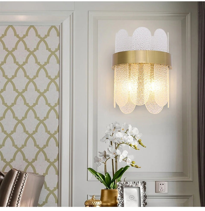 MIRODEMI® New modern gold stainless glass wall sconce
