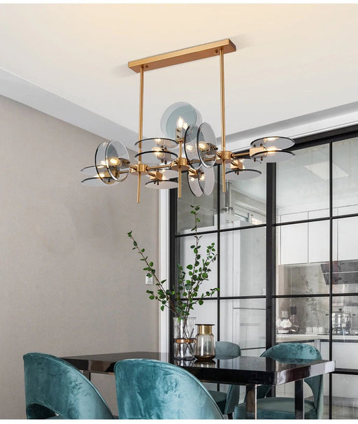 MIRODEMI® Modern gold chandelier with branching structure