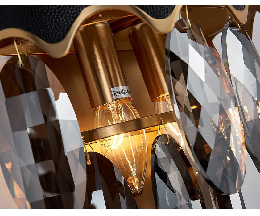 MIRODEMI® New Black crystal wall lighting for home