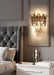 MIRODEMI® Smokey gray crystal wall lamp for room Smokey gray / Warm Light / Dimmable