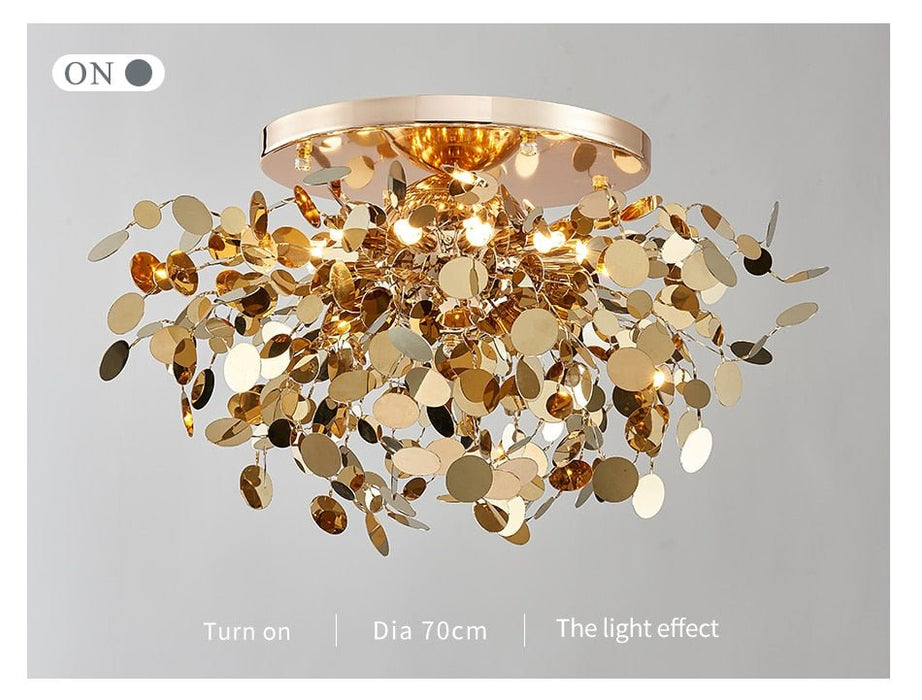 MIRODEMI® Ceiling chandelier for bedroom, living room, bathroom, dining room 27.5'' / Warm Light / Dimmable