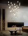 MIRODEMI® Hanging modern crystal lamp for staircase, living room, stairwell 36 Lights / Cool light