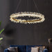 MIRODEMI® Modern LED circle gold crystal chandelier 27'' / Warm light (3000K)