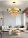 MIRODEMI® Art design gold LED chandelier for living room, bedroom. 23.6'' / Warm Light / Dimmable