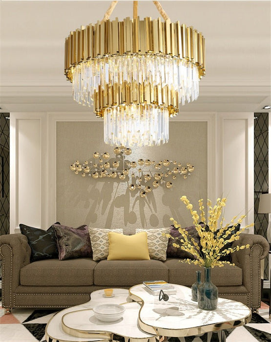 MIRODEMI® Luxury modern crystal chandelier for staircase, living room, dining room, stairwell