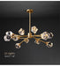 MIRODEMI® Modern nordic LED chandelier made of diamond crystal and copper Diameter 33.5'' - light 12 / Warm light (3000K)