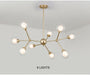 MIRODEMI® Glass Globe Shaped Chandelier with Molecular Fission Branches 9 Lights / Warm Light