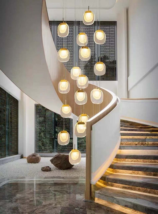 MIRODEMI® Creative LED chandelier for staircase, lobby, bedroom, stairwell