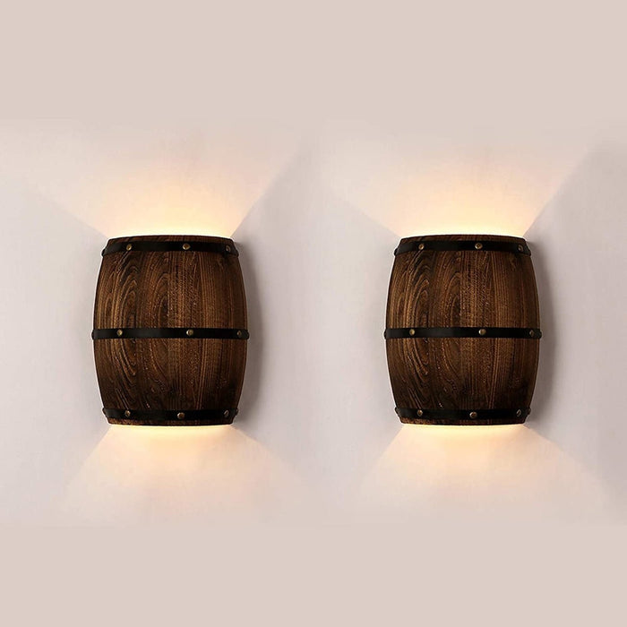 MIRODEMI® American vintage country wine barrel wall lamps for restaurant, kitchen aisle, bar wb2