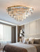 MIRODEMI® Contemporary gold crystal ceiling chandelier for living room, bedroom 4 Layers / Warm Light / Dimmable