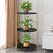 Round Nordic Luxury Multi-Storey Plant Stand Black (3 Shelves) / Dia11.8xH35.4" / Dia30.0xH90.0cm