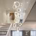 MIRODEMI® Hanging LED crystal lamp for staircase, lobby, living space, stairwell 15 Lights / Warm Light / Dimmable