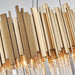 MIRODEMI® Rectangle gold modern chandelier for dining room