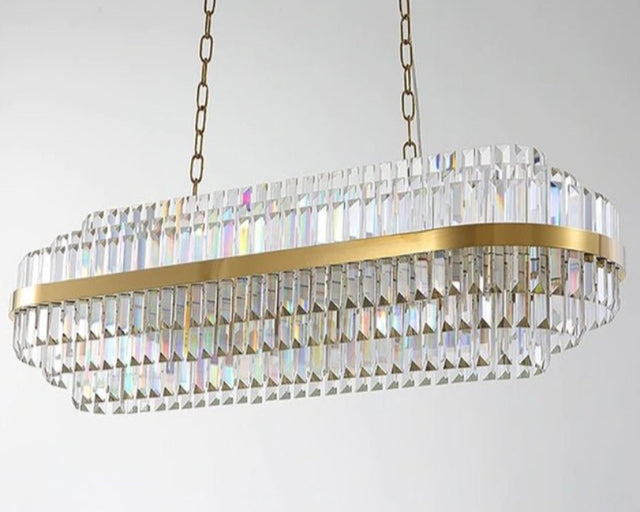 MIRODEMI® Modern crystal oval gold chandelier