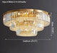 MIRODEMI® Contemporary crystal ceiling chandelier for living room, dining room, bedroom 31.5'' / Warm Light / Dimmable