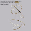 MIRODEMI® Large ring stainless steel light fixture for living room, hall, staircase, foyer, stairwell Gold / 39.4*31.5*23.6*15.8 / Warm Light - Dimmable