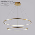 MIRODEMI® Large ring stainless steel light fixture for living room, hall, staircase, foyer, stairwell Gold / 31.5*23.6 / Warm Light - Dimmable