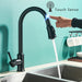 MIRODEMI® Black/Brushed nickel Smart Touch Kitchen Faucet 360 Rotated Crane