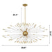 MIRODEMI® LED crystal chandelier for modern living room, dining room. 39.4*23.6'' / Warm Light / Dimmable
