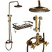 MIRODEMI® Bronze Bathroom Shower Faucet Set Wall Mount Dual Handle With Handshower Style A2