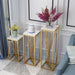 Golden Wrought Nordic Luxury Plant Stand with Marble Shelves image | luxury furniture | marble furniture | home decor