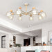 MIRODEMI® Modern Creative Wooden Ceiling Chandelier for Living Room, Bedroom Champagne / 8 Lights
