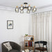 MIRODEMI® Modern Creative Wooden Ceiling Chandelier for Living Room, Bedroom Black / 6 Lights
