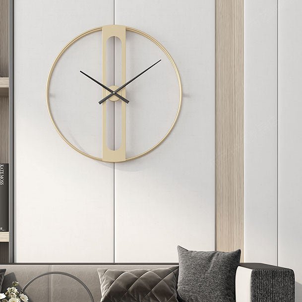 Modern Designed Iron Mute Wall Clock Gold / Dia19.7" / Dia50.0cm