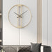Modern Designed Iron Mute Wall Clock Gold / Dia19.7" / Dia50.0cm