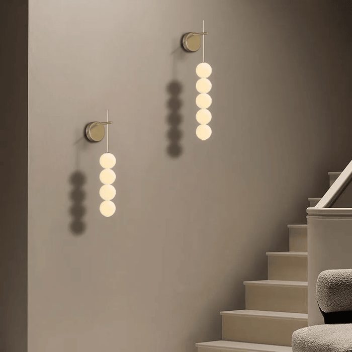 MIRODEMI® Modern Golden Wall Lamp with Light Spheres, Living Room, Bedroom