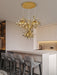 MIRODEMI® LED Chandelier in a Nordic Style of Stainless Steel for Dining Room Cool Light / Golden / 4 Heads
